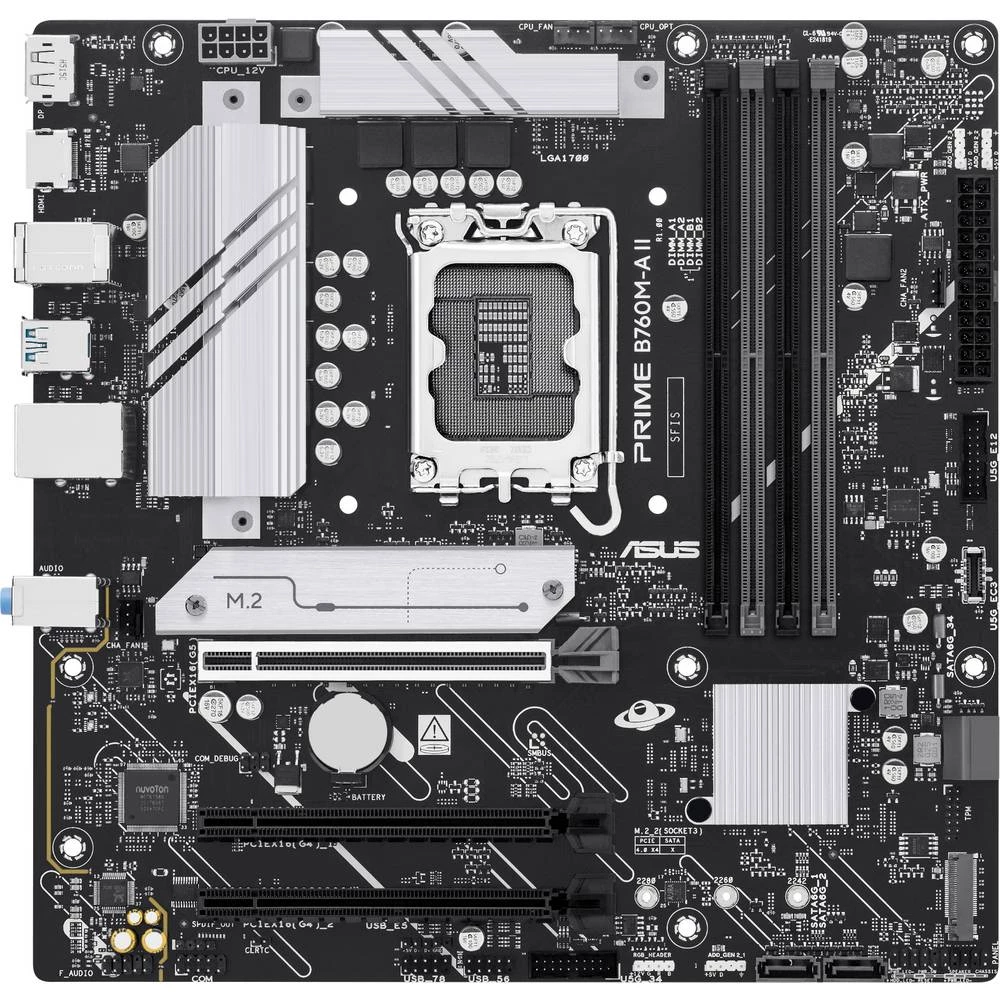 Asus ASUS PRIME B760M-A II-CSM LGA 1700 MB matična ploča Baza Intel® 1700 Faktor oblika (detalji) Micro-ATX Set čipova m slika