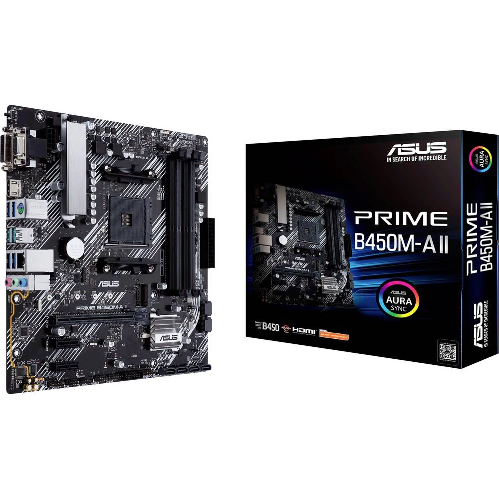 Asus PRIME B450M-A II matična ploča Baza AMD AM4 Faktor oblika Micro-ATX Set čipova matične ploče AMD® B450 slika