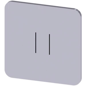 Siemens 3SU1900-0AF81-0QC0 ploča za natpise kvadratan (Š x V) 22 mm x 22 mm II srebrna, crna 10 St. slika