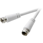 SAT priključni kabel [1x F-utikač - 1x F-utikač] 5 m 75 dB bijeli SpeaKa Professional