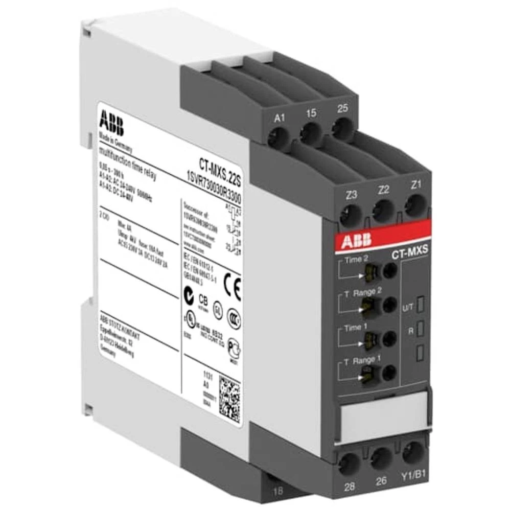 ABB 1SVR730030R3300 CT-MXS.22S vremenski relej kom. Vremenski opseg: 0.05 - 1080000 s slika