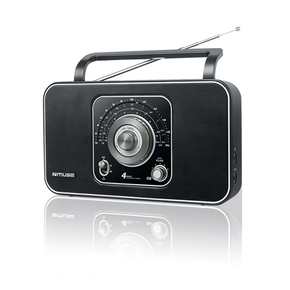 Muse M-068R analogni radio 4 - band FM/MW/LW/SW, crni slika