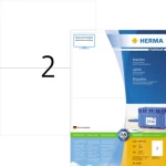 Herma 4628 univerzalne naljepnice 210 x 148 mm papir bijela 400 St. trajno prianjanje  tintni pisač, laserski pisač, las