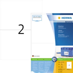 Herma 4628 univerzalne naljepnice 210 x 148 mm papir bijela 400 St. trajno prianjanje  tintni pisač, laserski pisač, las slika