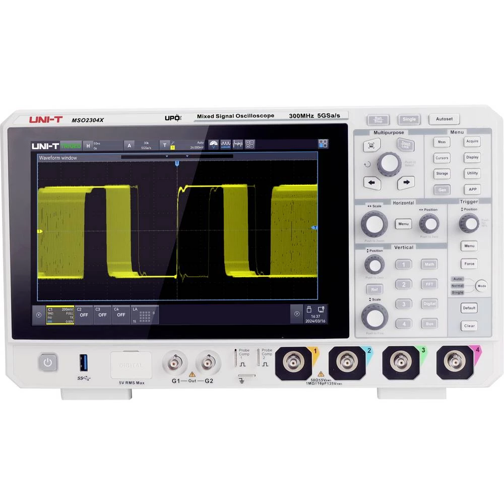 Uni-T MSO2304X digitalni osciloskop 350 MHz 500 Mpts 1 kom. slika