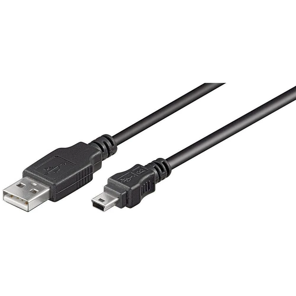 Goobay USB 2.0 Priključni kabel [1x Muški konektor USB 2.0 tipa A - 1x Muški konektor USB 2.0 tipa Mini B] 1.00 m Crna slika