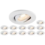 Set: 12x 1007090 UNIVERZALNO SVJETLO POKRETNA FAZA IP20 38° i 1007092 UNIVERZALNO SVJETLO poklopac IP20 aluminij SLV 1007274 LED ugradna svjetiljka 12-dijelni komplet Energetska učinkovitost 2021:...
