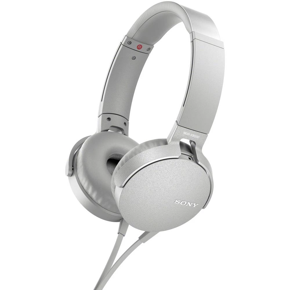 HiFi Over Ear slušalice Sony MDR-XB550AP Preko ušiju Slušalice s mikrofonom Bijela slika