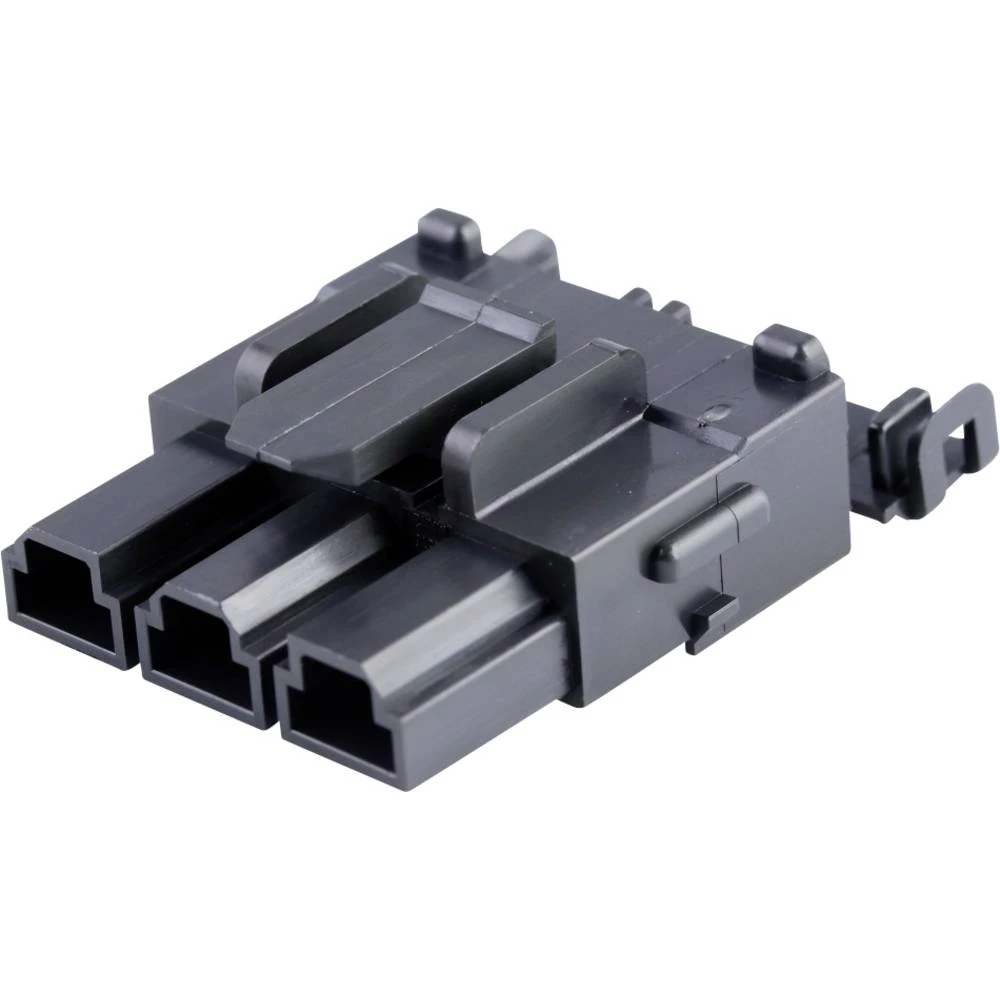 Molex 428160312 10.00mm Pitch Mini-Fit Sr. Receptacle Housing, Single Row, 3 Circuit, Black slika