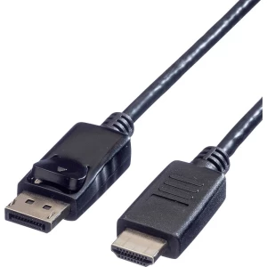 Value DisplayPort priključni kabel 1.00 m 11.99.5780 sa zaštitom crna [1x muški konektor displayport - 1x muški konektor slika