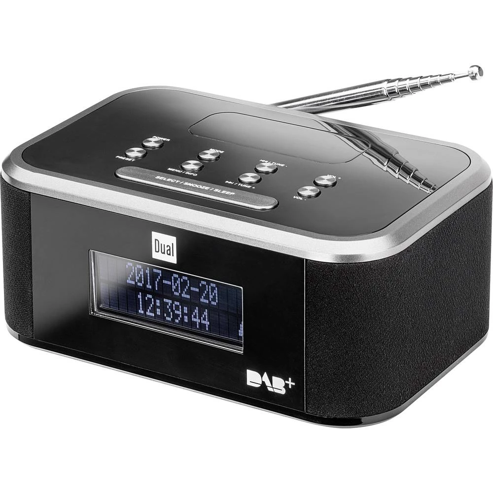 DAB+ (1012) Radio budilica Dual DAB CR 28 AUX, DAB+, UKW Crna slika