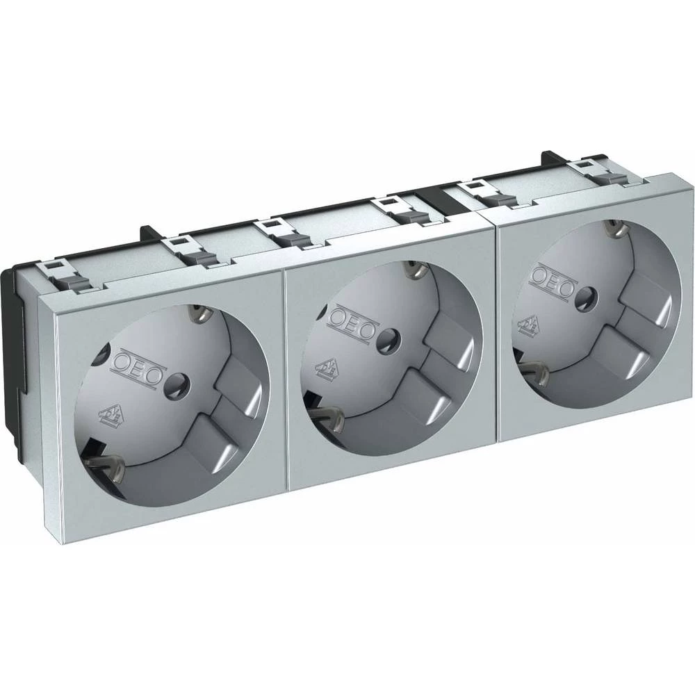 OBO Bettermann 6120132 Kabelske kanalice Utičnica 33 stupnja, 3-stazni zaštitni kontakt slika