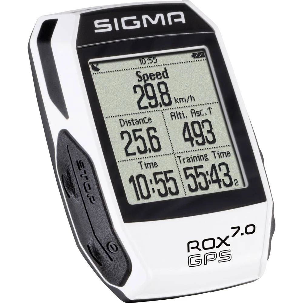 Bežično računalo za bicikl Sigma ROX 7.0 GPS white Kodirani prijenos slika