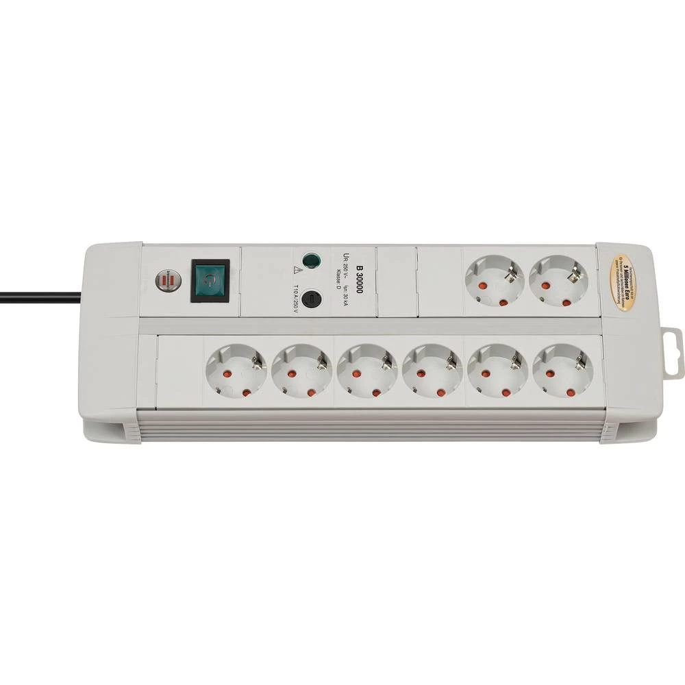 Brennenstuhl 1256550378 Razdjelna letva sa zaštitom od prenapona 8-struki Bijela Utičnica slika