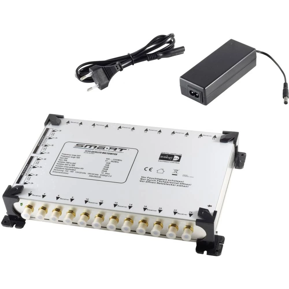 Satelitski multiprekidač Smart MSE1724NT Ulazi: 17 (16 Sat/1 zemaljske) Broj sudionika: 24 slika