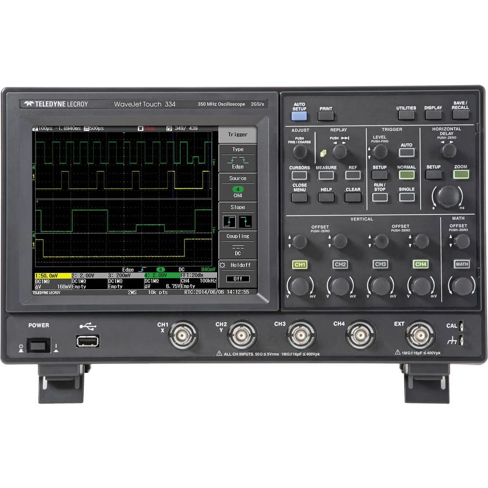Digitalni osciloskop Teledyne LeCroy WJ334 Touch 350 MHz 4-kanalni 1 GSa/s 2.5 Mpts 8 Bit Digitalni osciloskop s memorijom (ODS) slika