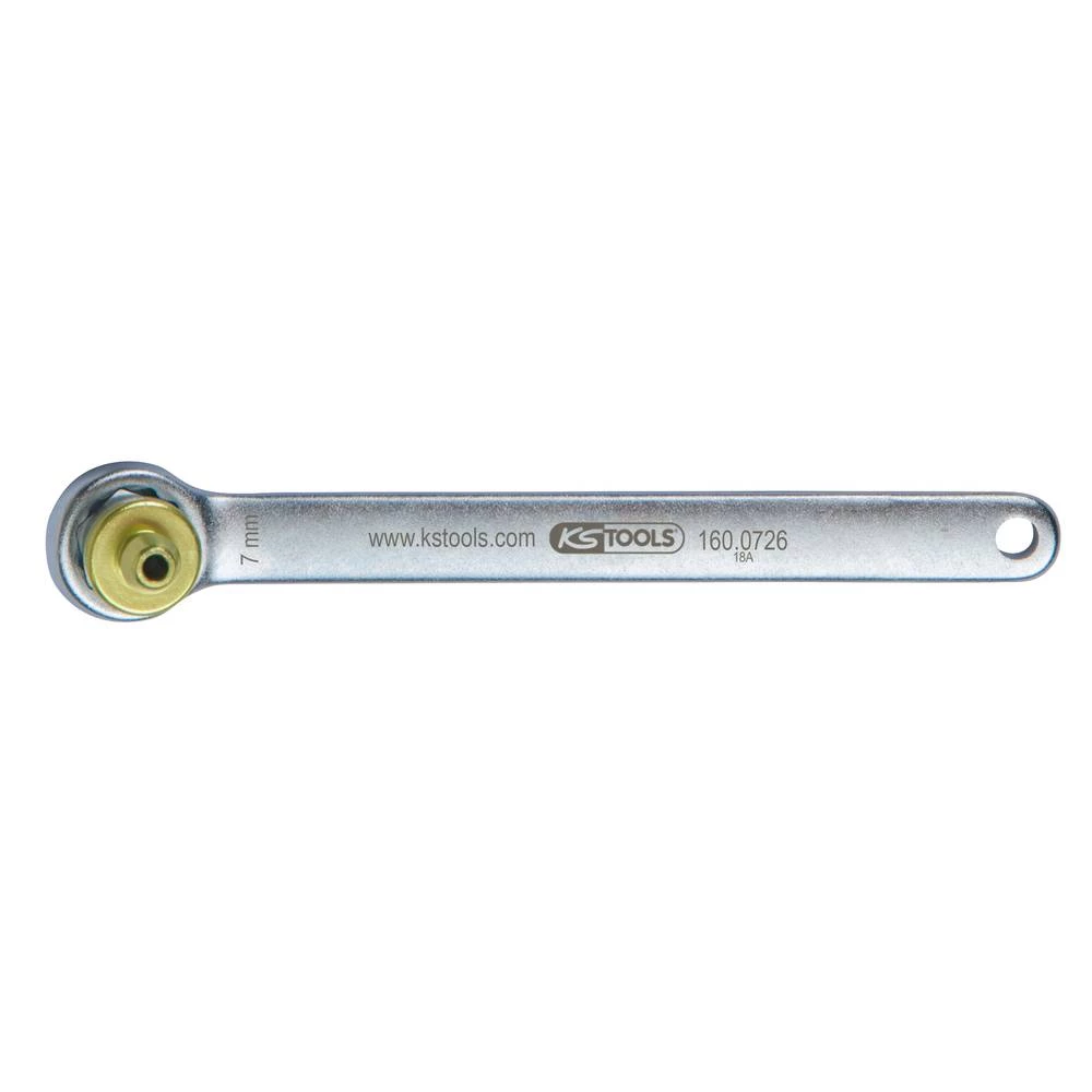 KS Tools 160.0726 Odzračnik kočnica, ekstra kratak, 7 mm, zelene boje slika