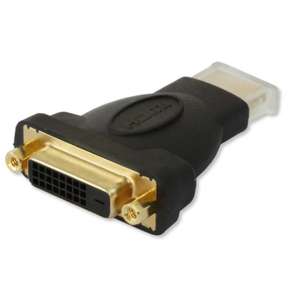 HDMI / DVI Adapter [1x Muški konektor HDMI - 1x Ženski konektor DVI, 24 + 1 pol] Crna TECHly slika