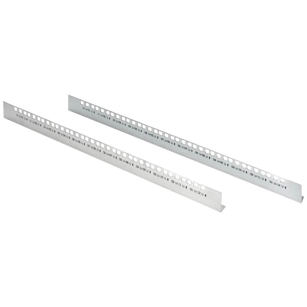 DIGITUS 482,6 mm (19&quot,) profilne letve, 12U, zidno kućište Dynamic Basic, set (lijevo i desno) Digitus DN-19 MA-WM-EC-12U 19 palac  šine za mrežni ormar   12 U    siva slika