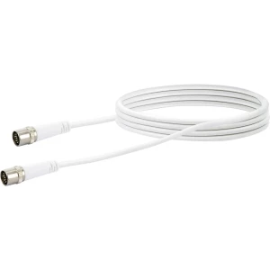 Antene, SAT Priključni kabel [1x Brzi muški konektor F - 1x Brzi muški konektor F] 3 m 10 dB četverostuko zaštićen Bijela Schwai slika