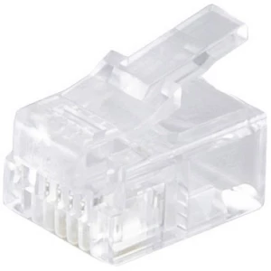 Shiverpeaks  Shiverpeaks BASIC-S mrežni modularni utikač RJ11 6-pinski, 4 dodijeljena kontakta, pozlaćeni kontakti, pakiranje od 10 BS72040-10 ravni muški konektor   Broj polova 6p4c prozirna slika