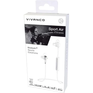 Bluetooth® Sportske Stereo-slušalice Vivanco SPORT AIR FITNESS W Otporne na znojenje Bijela slika