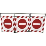 VISO TRAVO128CLOS Trodijelna pregrada od nehrđajućeg čelika / ZATVORENO-CRVENA (Š x V) 1700 mm x 1000 mm