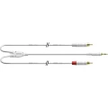 Audio Adapter cable [1x 3,5 mm banana utikač - 2x Muški cinch konektor] 1.50 m Bijela Cordial slika