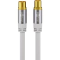 Antene Priključni kabel [1x 75 Ω antenski ženski konektor - 1x 75 Ω antenski muški konektor] 1.00 m 135 dB Fleksibil slika