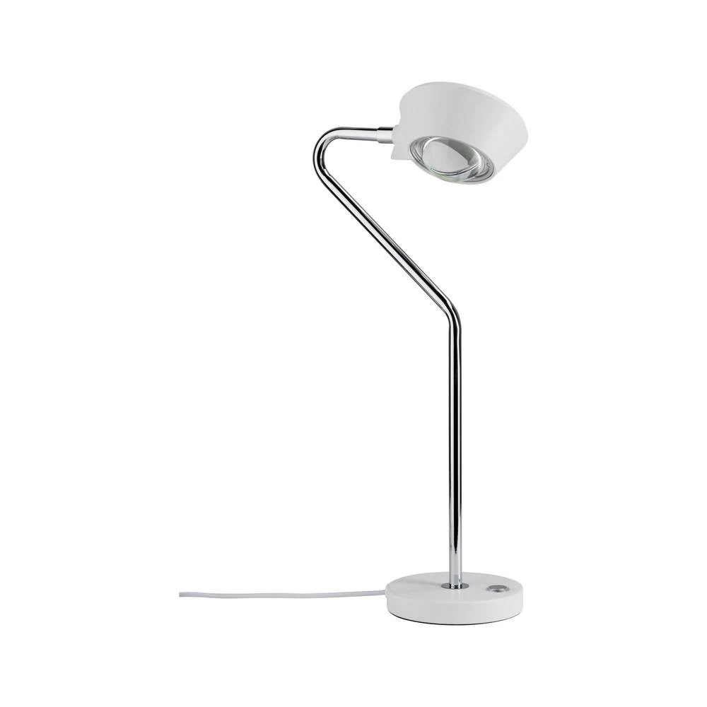 LED stolna svjetiljka 9.5 W Toplo-bijela Paulmann Ramos 70921 Krom boja, Bijela (mat) slika