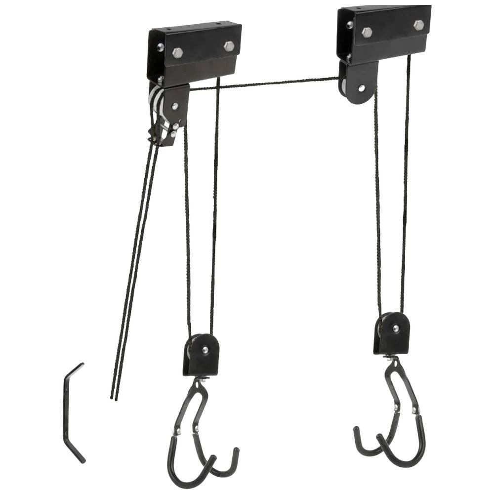 M-Wave 430098 stropni podizač za držanje bicikla Broj parkirnih mjesta=1  crna slika