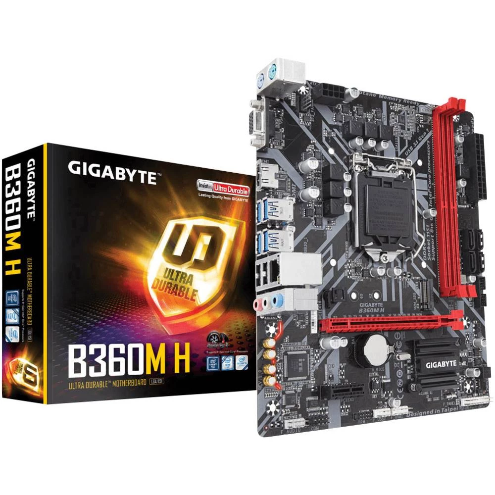 Matična ploča Gigabyte B360M H Baza Intel&reg; 1151 Faktor oblika Micro-ATX Set čipova matične ploče Intel&reg; B360 Express slika