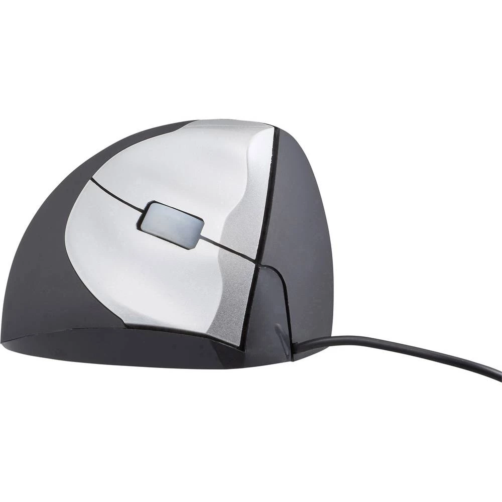 BakkerElkhuizen HandShake Ergonomski miš Laser Ergonomski Crna/srebrna slika