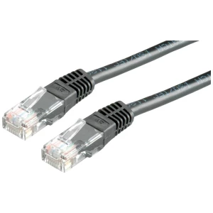Value 21.99.1585 RJ45 mrežni kabel, Patch kabel CAT 6 U/UTP 10.00 m crna  1 St. slika