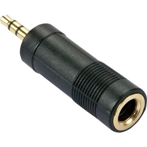 LINDY 35621  utičnica audio adapter [1x 3,5 mm banana utikač - 1x priključna doza za 6,3 mm banana utikač] crna slika