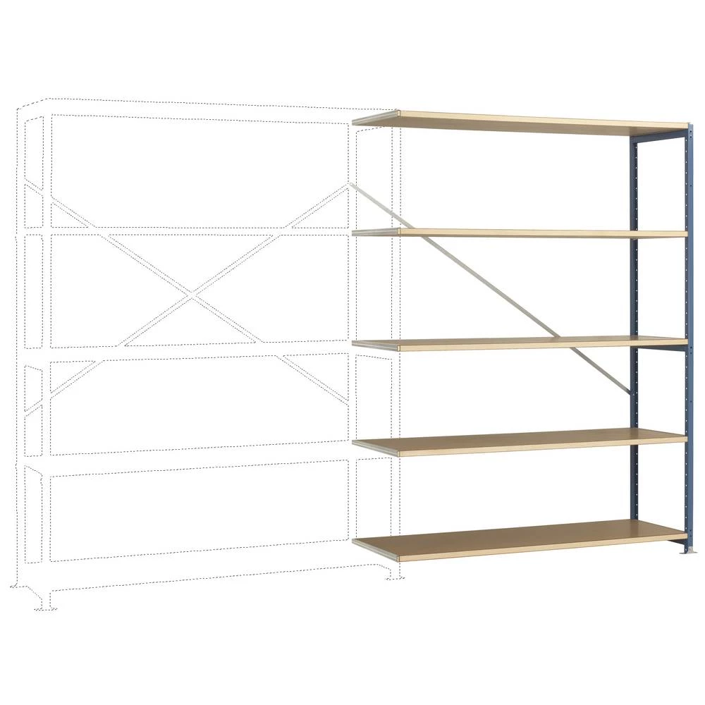 Manuflex RP1144.7016 dodatni modul regalne police 140 kg (Š x V x D) 1470 x 2000 x 800 mm čelik obložen s prahom antraci slika