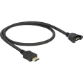 Delock HDMI Priključni kabel [1x Muški konektor HDMI - 1x Ženski konektor HDMI] 0.5 m Crna slika