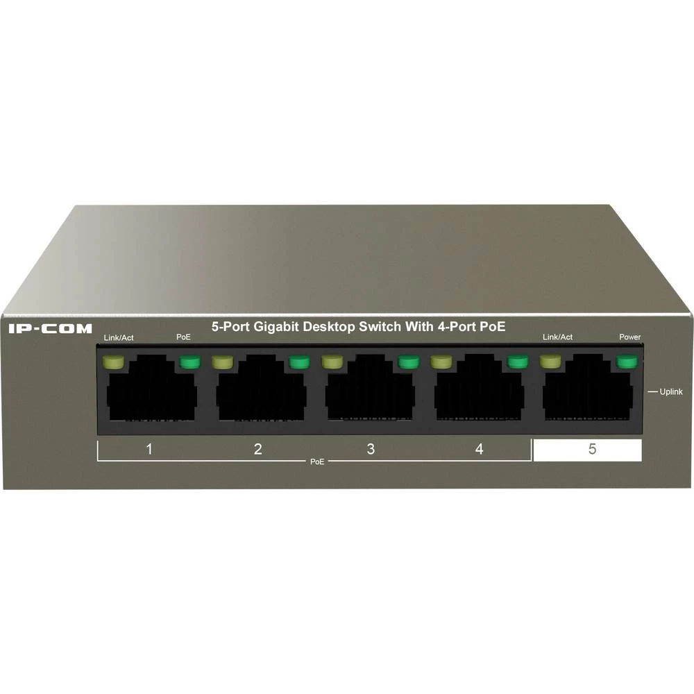 IP-COM Networks G1105P-4-63W V1.0 mrežni preklopnik 5 ulaza 10 / 100 / 1000 MBit/s PoE funkcija slika