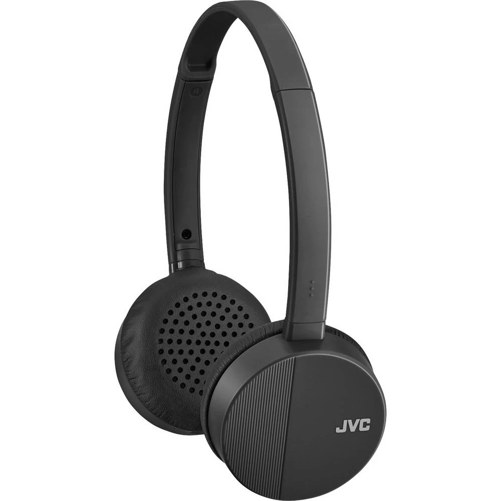 Bluetooth&reg; on ear slušalice JVC HA-S24W-B na ušima kontrola glasnoće crna slika