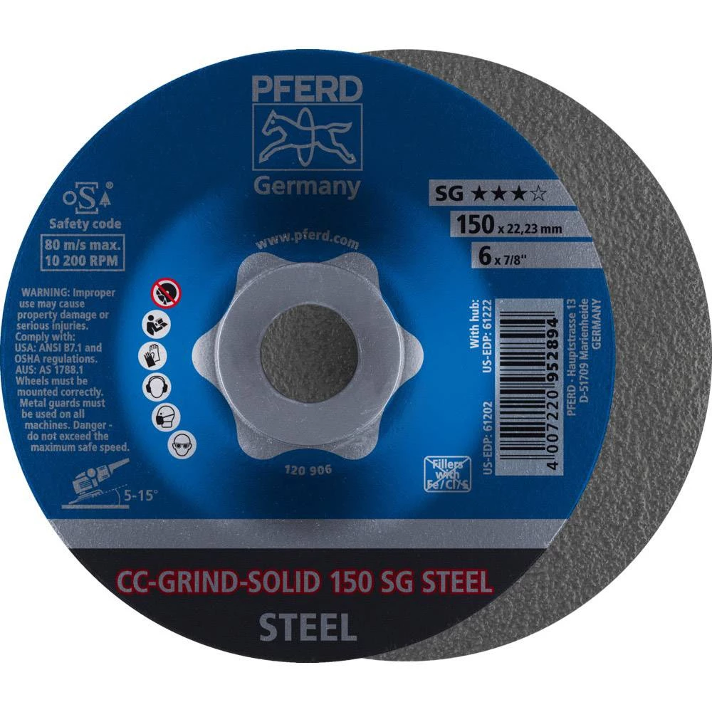 Pferd brusna ploča Cc-Grind-Solid 150 Sg Steel slika