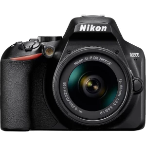 Digitalni SLR fotoaparat Nikon D3500 Kit Uklj. AF-P 18-55 mm VR 24.2 MPix Crna Bluetooth, Full HD video zapis slika
