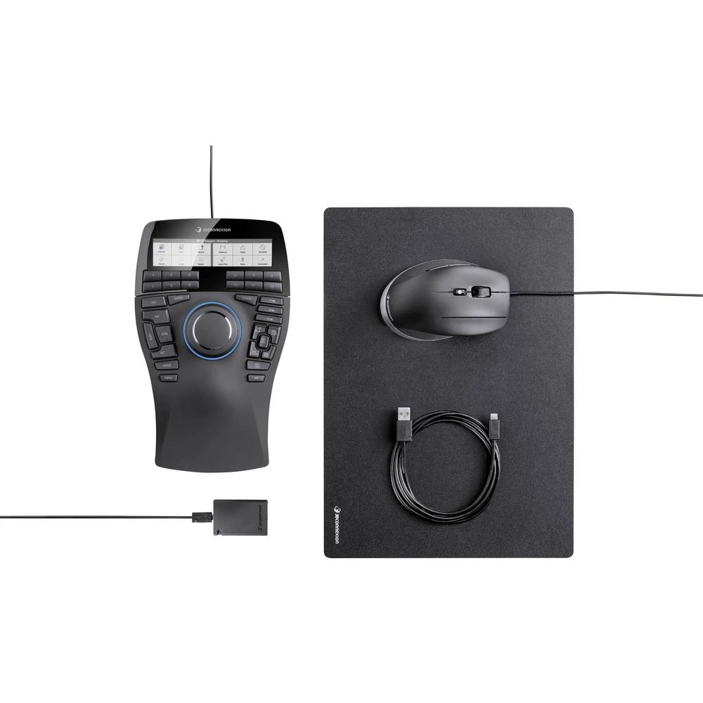 3Dconnexion SpaceMouse Enterprise Kit 3D miš Laser Ergonomski Crna slika
