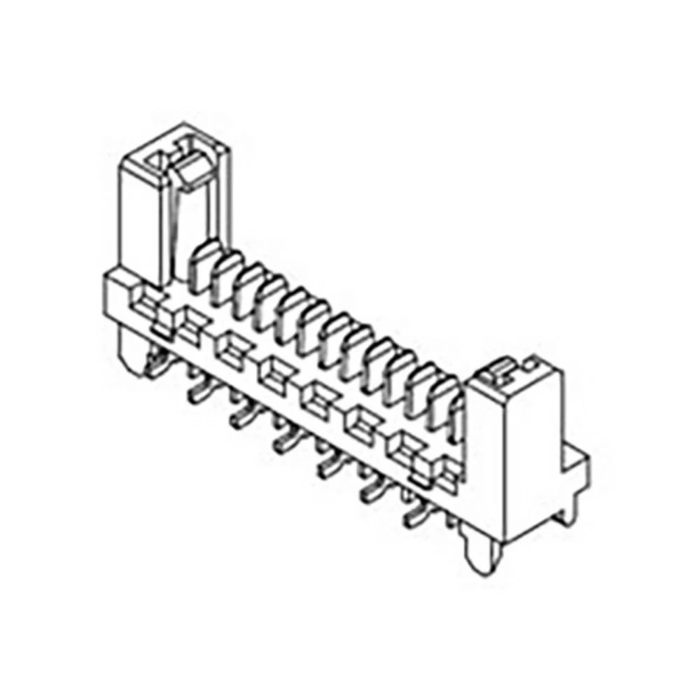 Molex 908160026 Picoflex Surface Mount Latched Vertical Header with PCB Pegs, 26 Circuits, Tin (Sn) Plating, Black slika