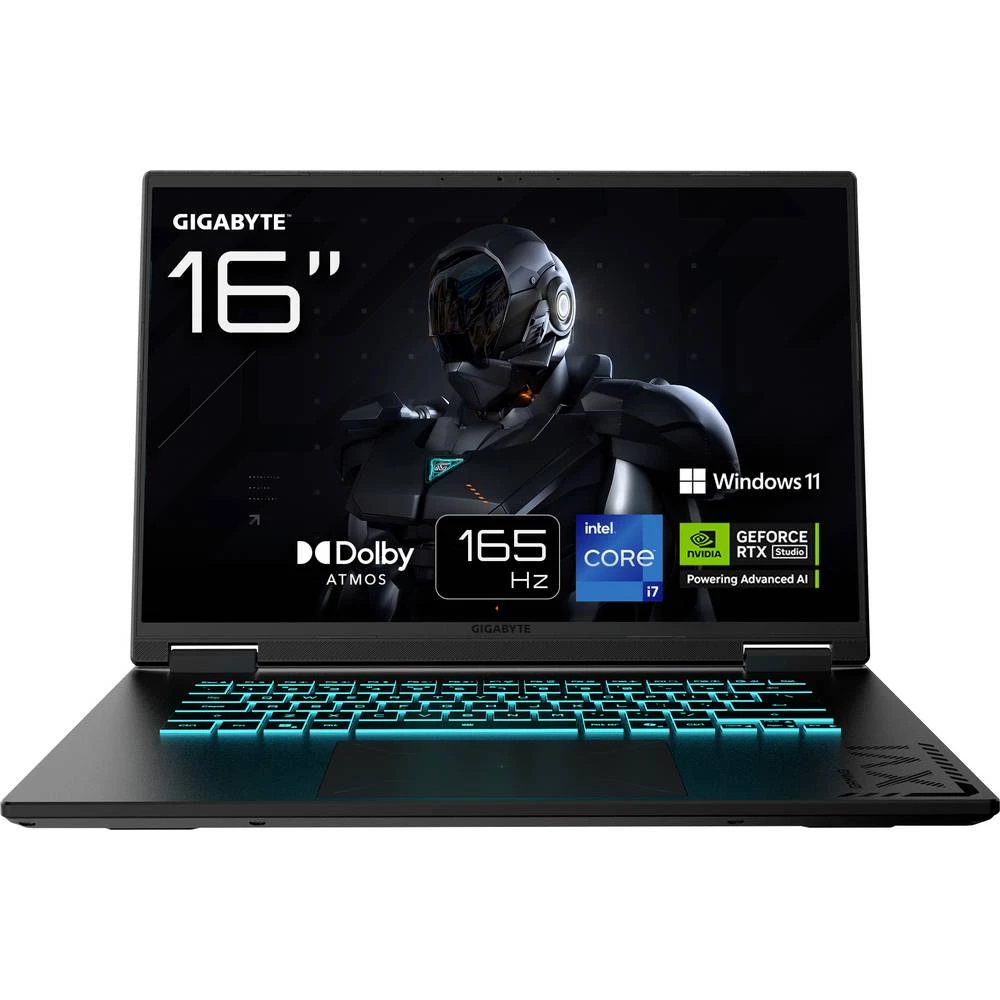 Gigabyte Notebook 40.6 cm (16 palac) WUXGA Intel® Core™ i7 i7-13620H 16 GB RAM 1 TB SSD njemačka, qwertz Intel Intel® UH slika