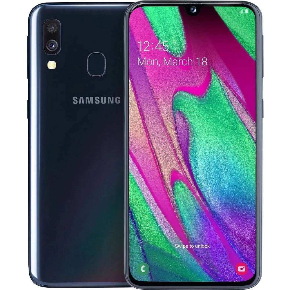 Samsung Galaxy A40 Enterprise Edition 64 GB 5.9 "(15 cm)Dual-SIM Android&trade; 9.0 2.2 MPix, 16 MPix Crna slika