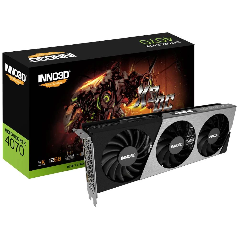 Inno 3D grafička kartica Nvidia GeForce RTX 4070 12 GB GDDR6X-RAM PCIe x16 HDMI™, DisplayPort navijena slika