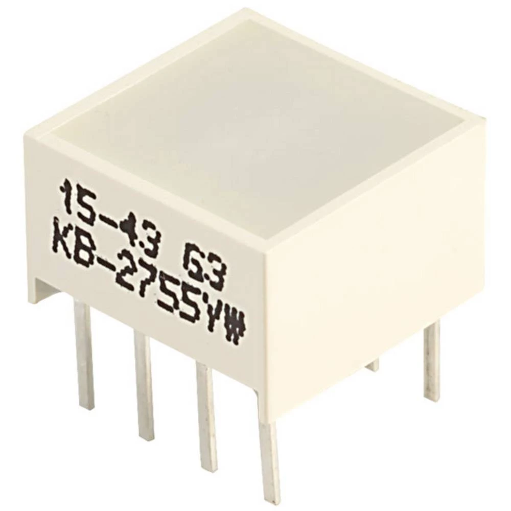 Kingbright KB-2755YW LED stupovi 4-struki žuta (D x Š x V) 9.94 x 9.94 x 6.12 mm slika