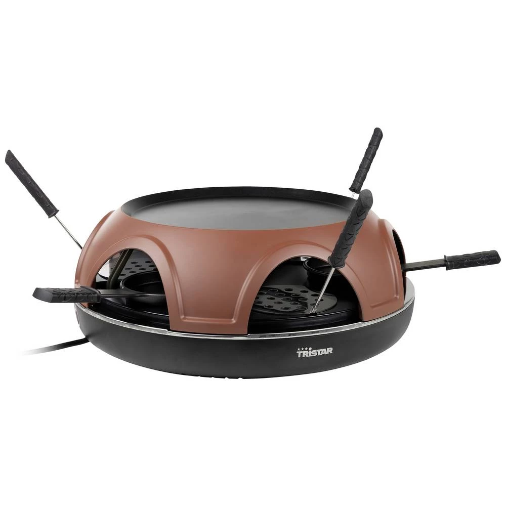 Tristar Festa Connec raclette 6 posuda terakota, crna slika