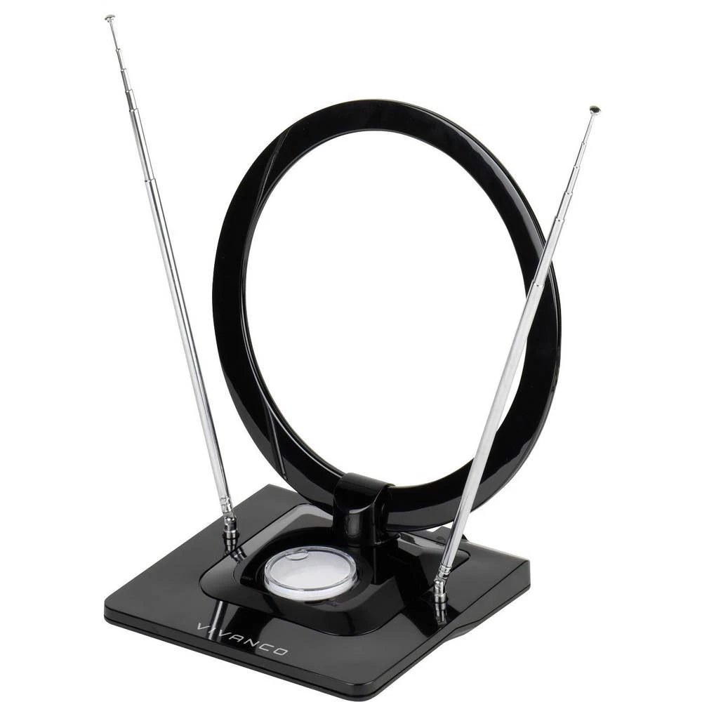 Aktivna DVB-T/T2 kružna antena Vivanco TVA 3050 Unutrašnje područje Crna slika