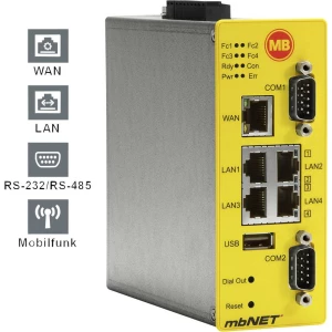 Industrijski ruter USB, LAN, LTE, RS-232, RS-485 MB Connect Line GmbH Broj ulaza: 4 x Broj izlaza: 2 x 24 V/DC slika